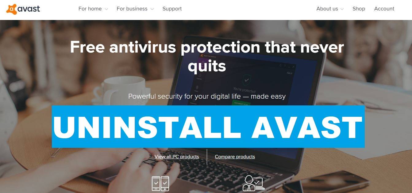 How to uninstall avast