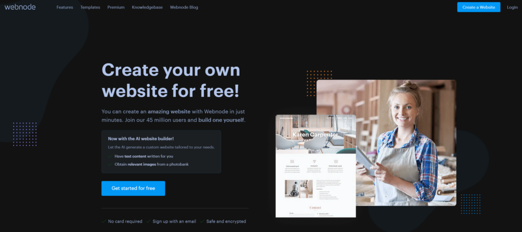 how to create a website free of cost